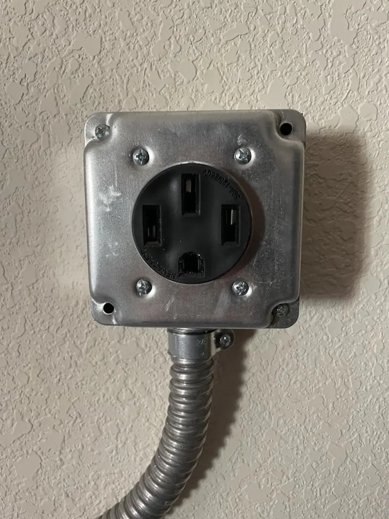 NEMA 14-50 outlet installed for Smart Home Electrical in Woodburn